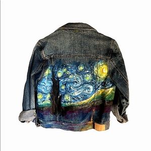 Custom “Starry Night” Jean Jacket, Unisex